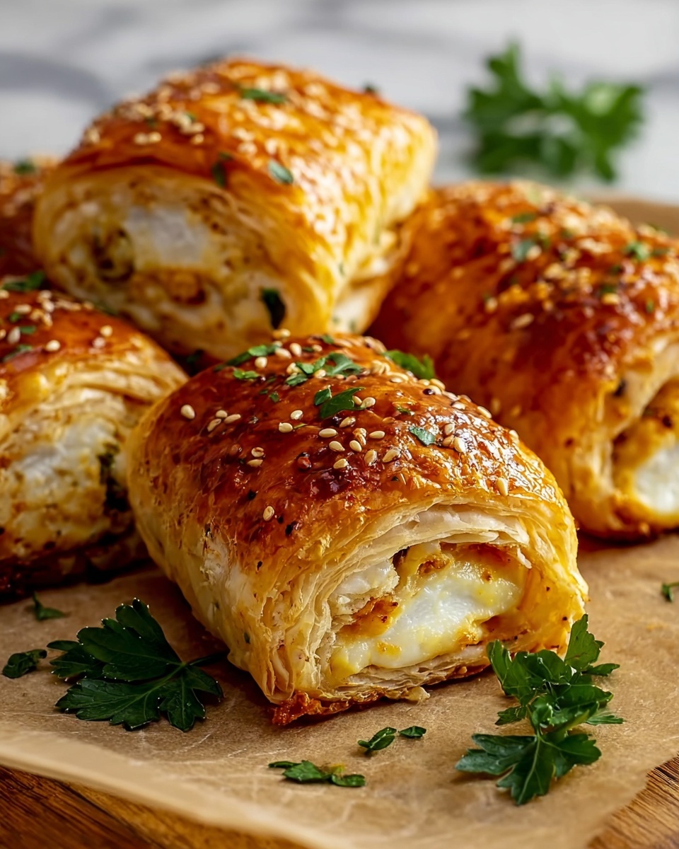 Chicken and Cheese Pastry Rolls Recipe - Recipe Image