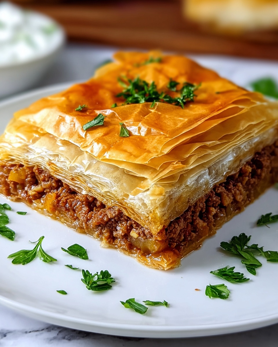 Greek Phyllo Meat Pie Recipe - Recipe Image