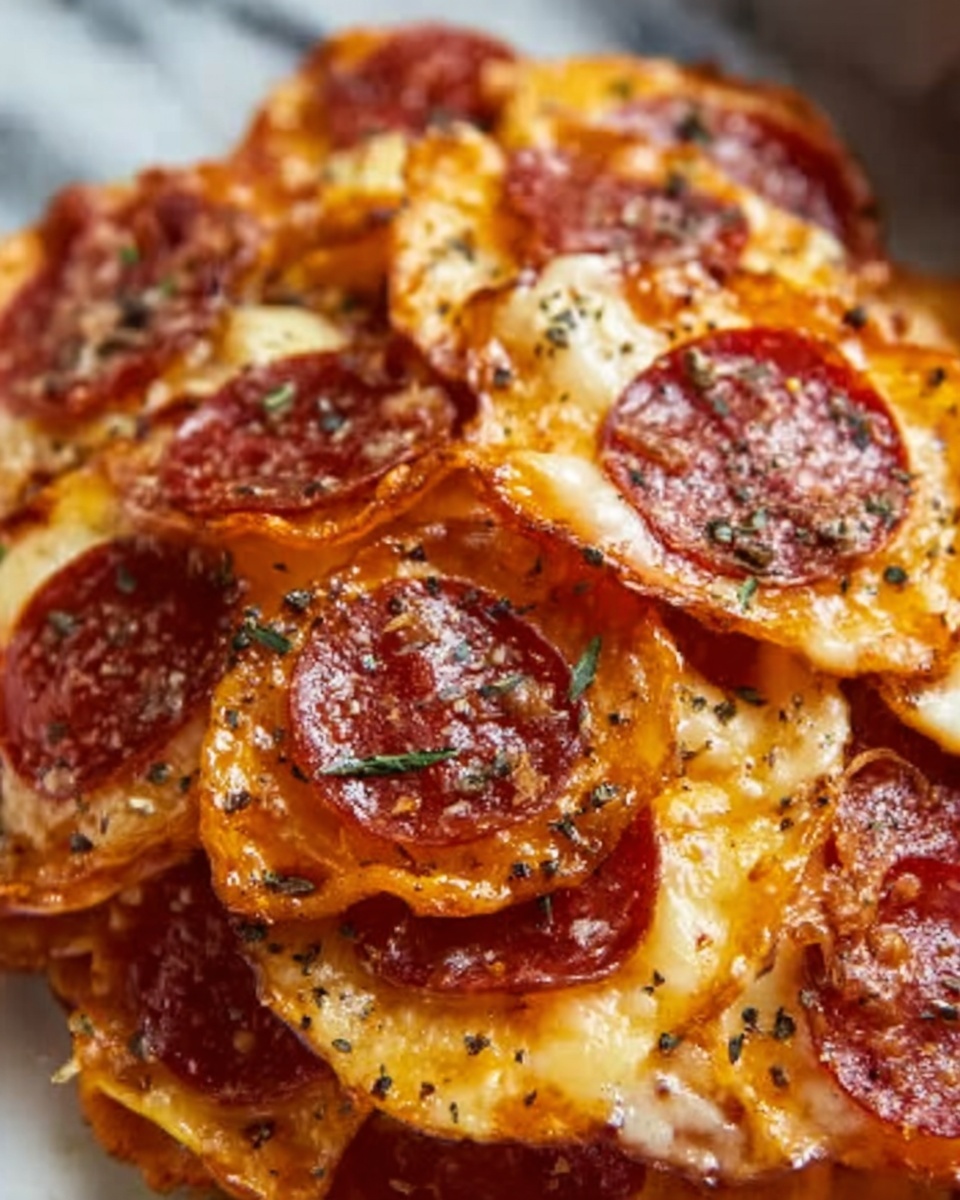 Pepperoni and Cheese Crisps Recipe - Recipe Image