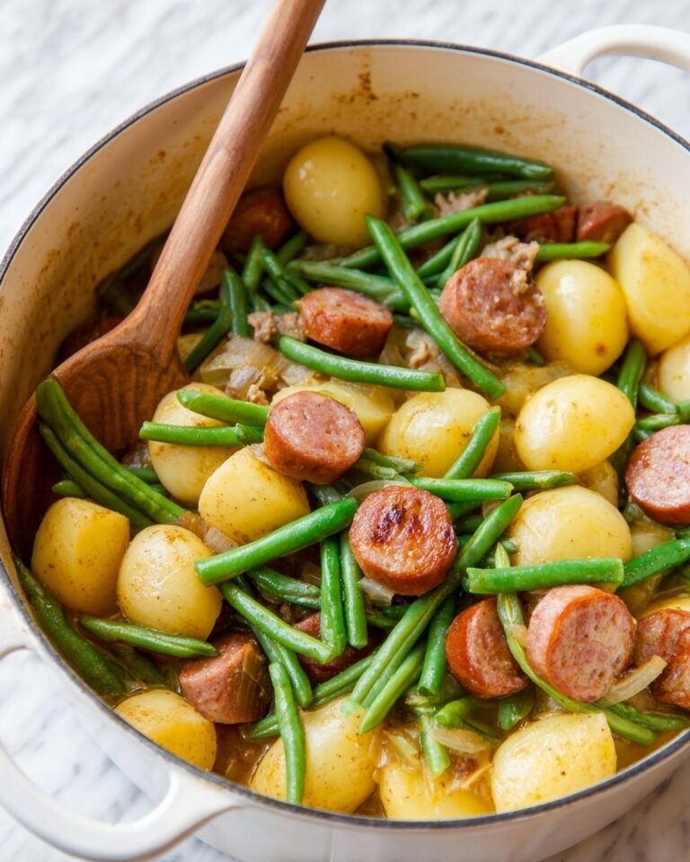 One Pot Smoked Sausage, Green Beans, and Potatoes Recipe