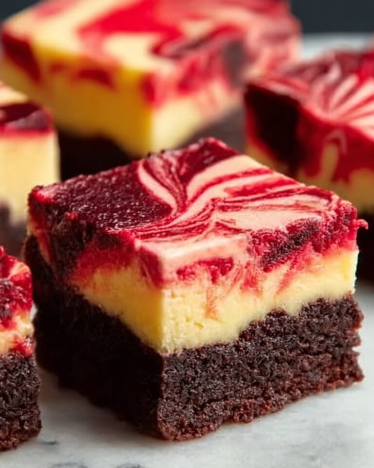 Red Velvet Brownies with Vanilla Cheesecake Swirl Recipe