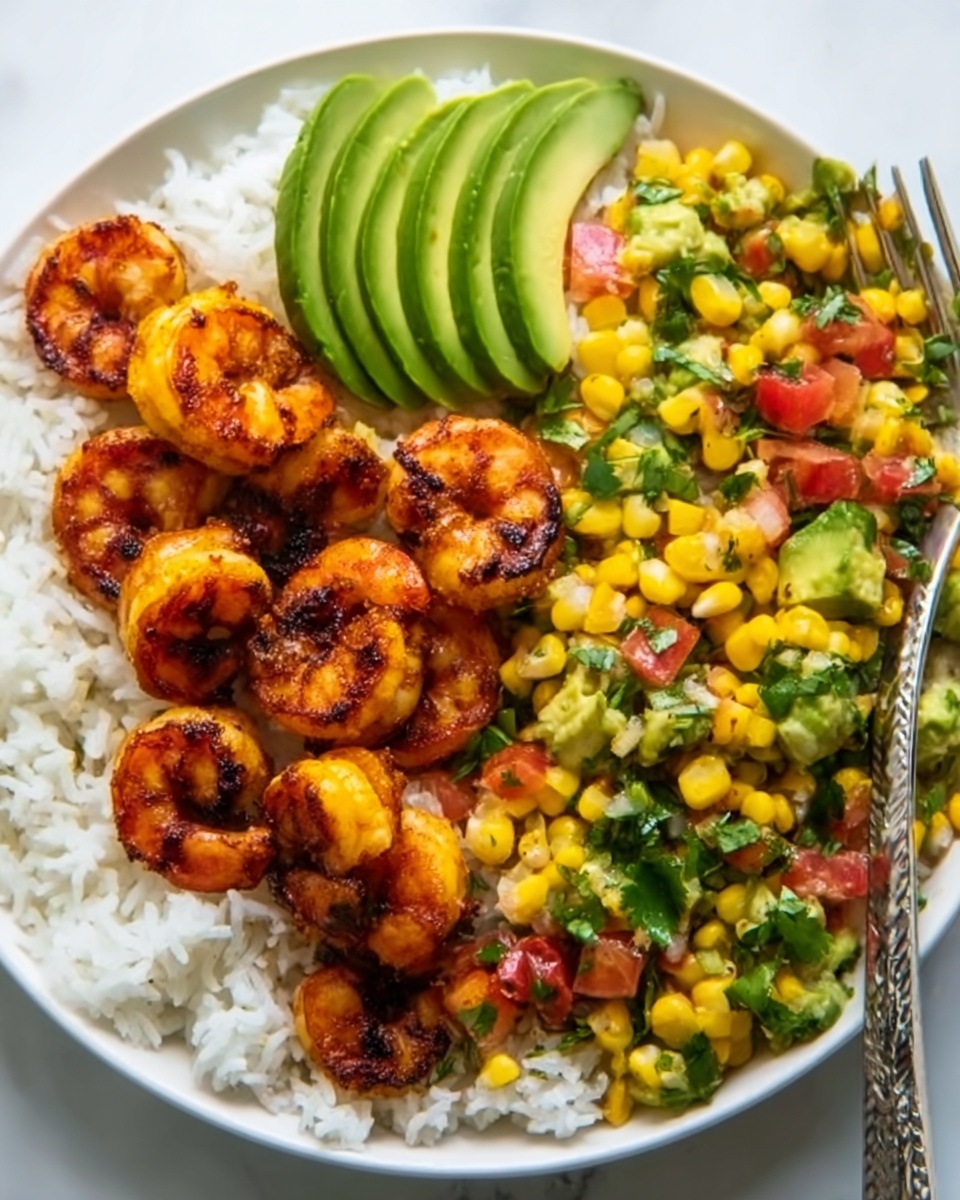 Chipotle Shrimp, Mango, and Avocado Rice Bowls Recipe - Recipe Image