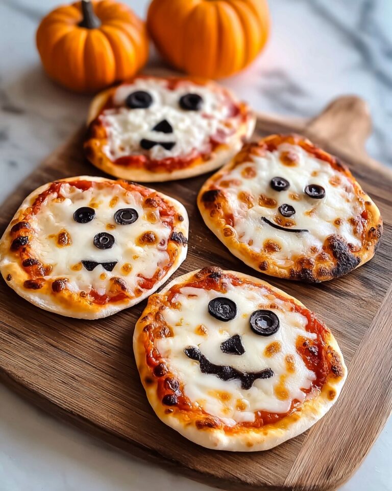 Easy Mini Halloween Pizzas Recipe