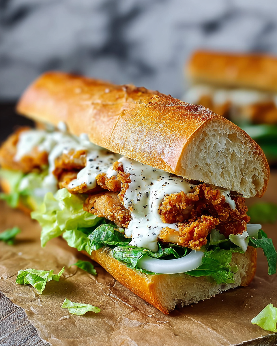Chicken Caesar Sandwich Recipe - Quick & Easy Lunch Recipe - Recipe Image