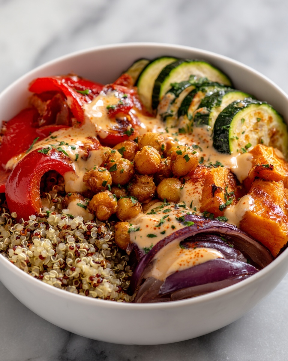 Glow Bowl Roasted Veggie Tahini Yogurt Sauce Recipe - Recipe Image