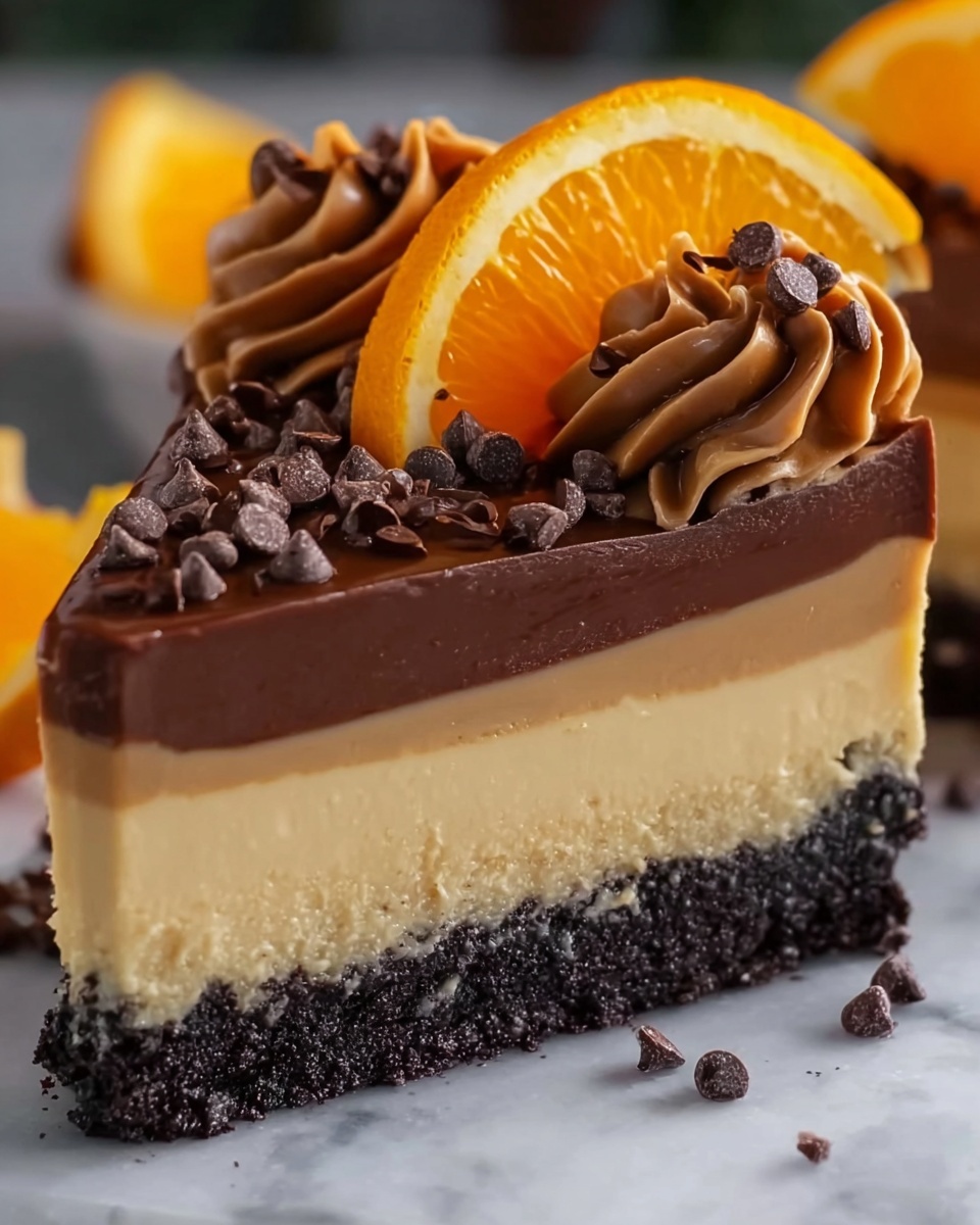 No-Bake Chocolate Orange Cheesecake Recipe - Recipe Image