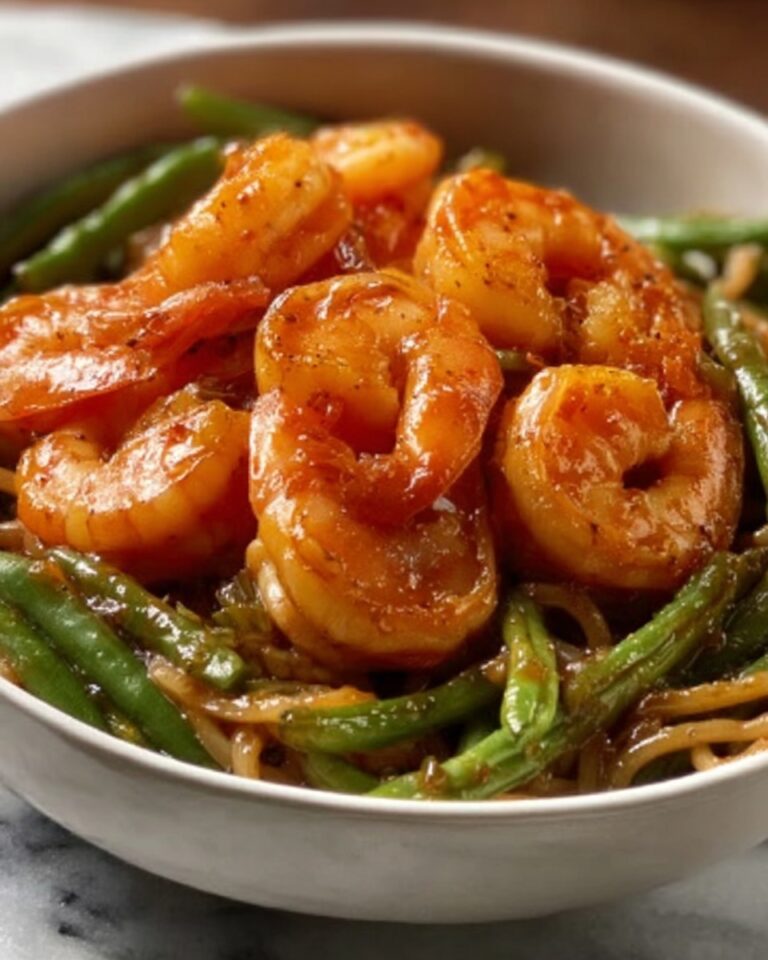 Spicy Shrimp with Stir-Fried Green Beans Recipe
