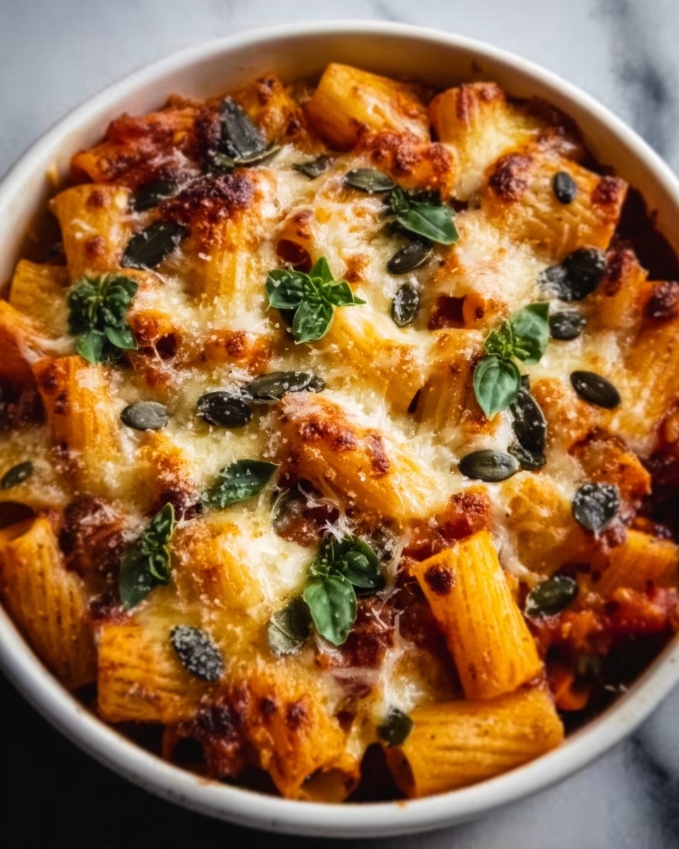 Pumpkin Tomato Pasta Bake with Walnuts and Sage Recipe - Recipe Image