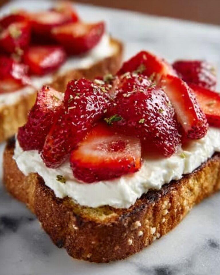 Roasted Strawberry Whipped Ricotta Toast Recipe