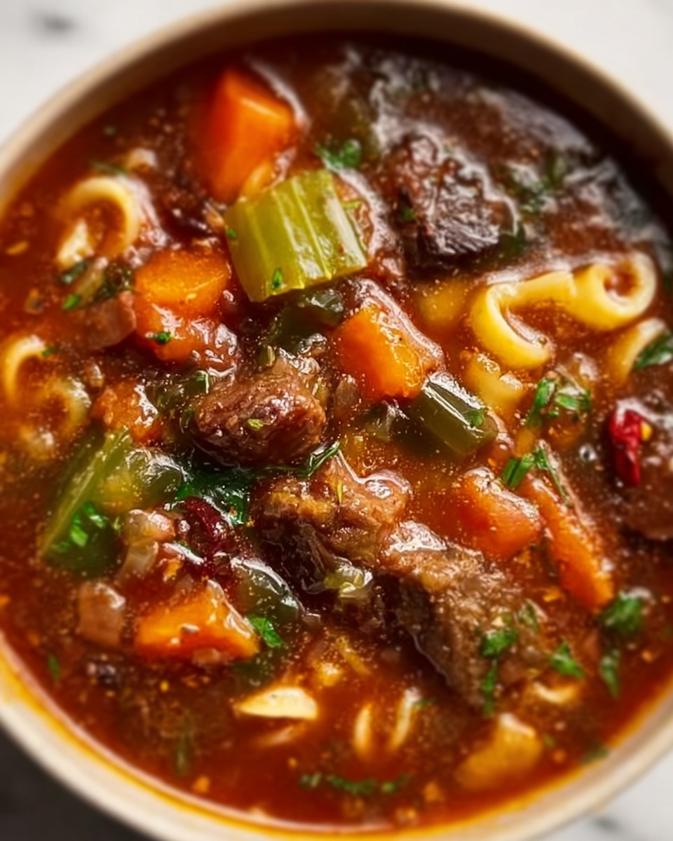 The BEST Vegetable Beef Soup Recipe - Recipe Image