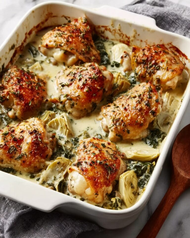 Healthy Spinach Artichoke Chicken Bake Recipe