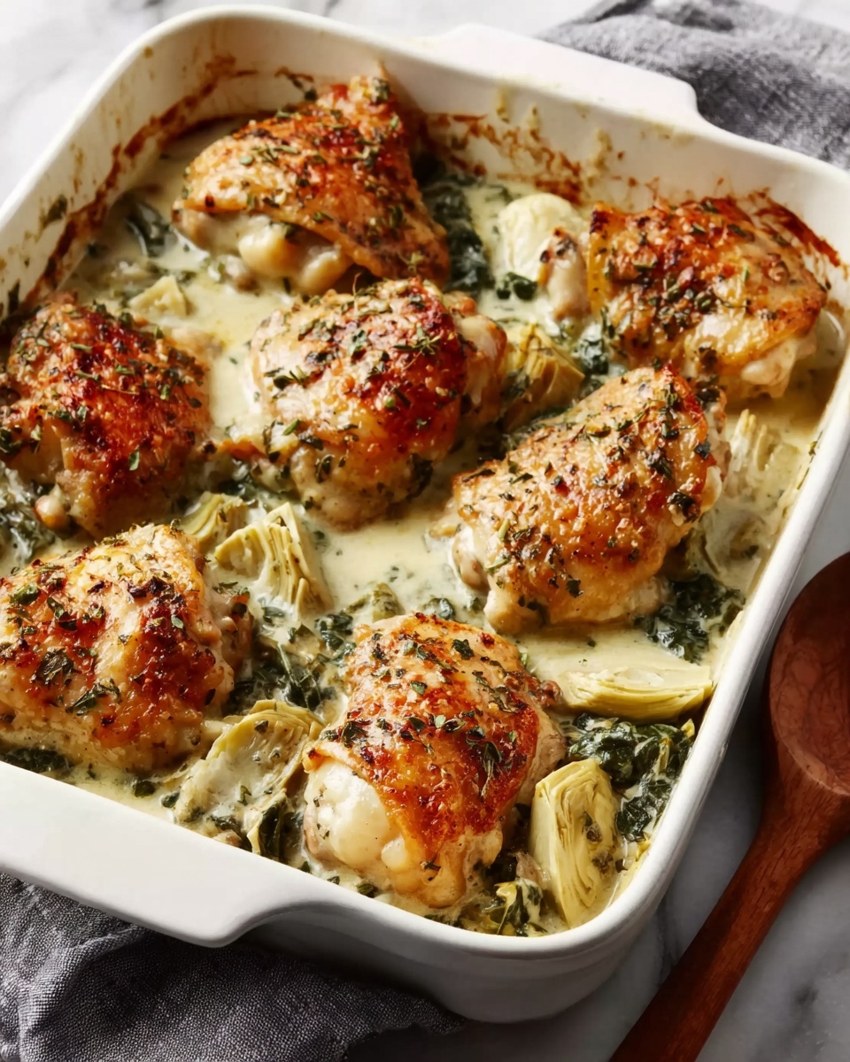 Healthy Spinach Artichoke Chicken Bake Recipe - Recipe Image