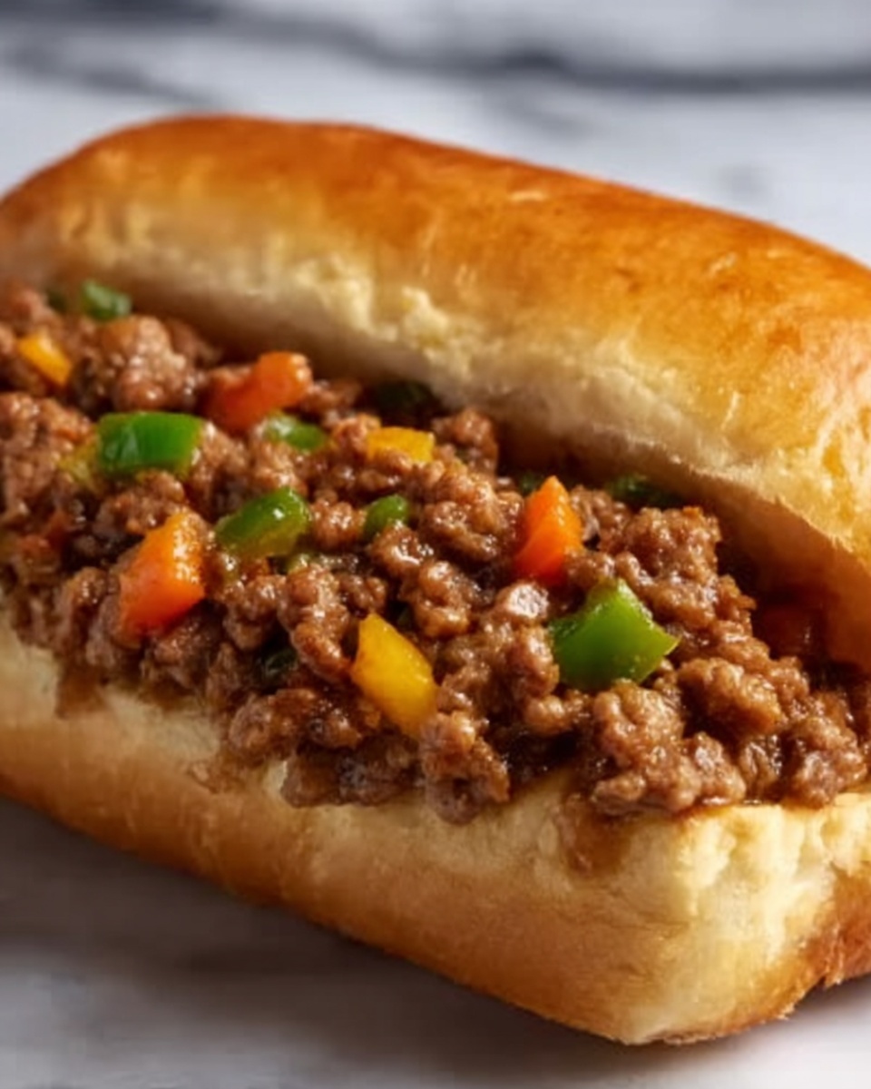 Philly Cheesesteak Sloppy Joes Recipe - Recipe Image