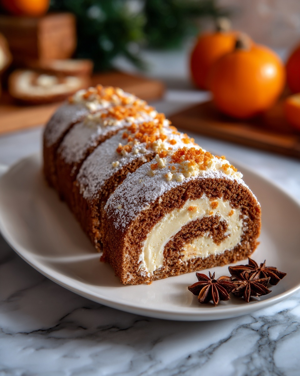 Classic Pumpkin Roll with Cream Cheese Filling Recipe - Recipe Image