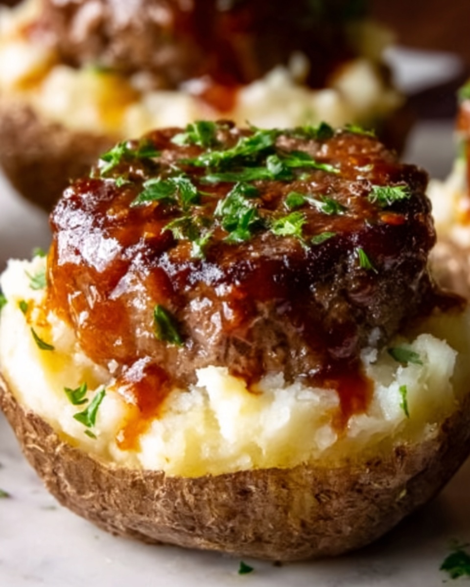 Hearty Steak Bites on Loaded Baked Potatoes Recipe - Recipe Image