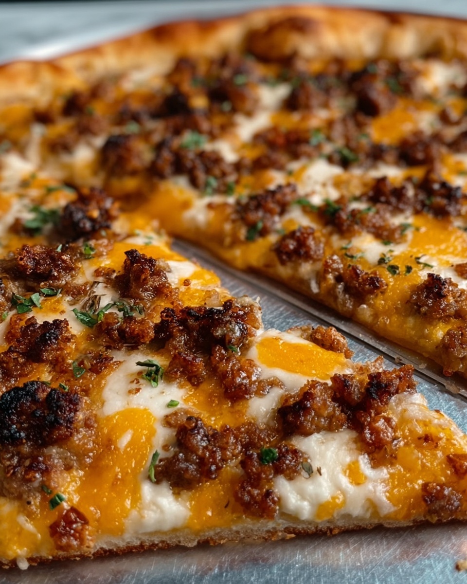 Ultimate Biscuits and Gravy Breakfast Pizza Recipe - Recipe Image