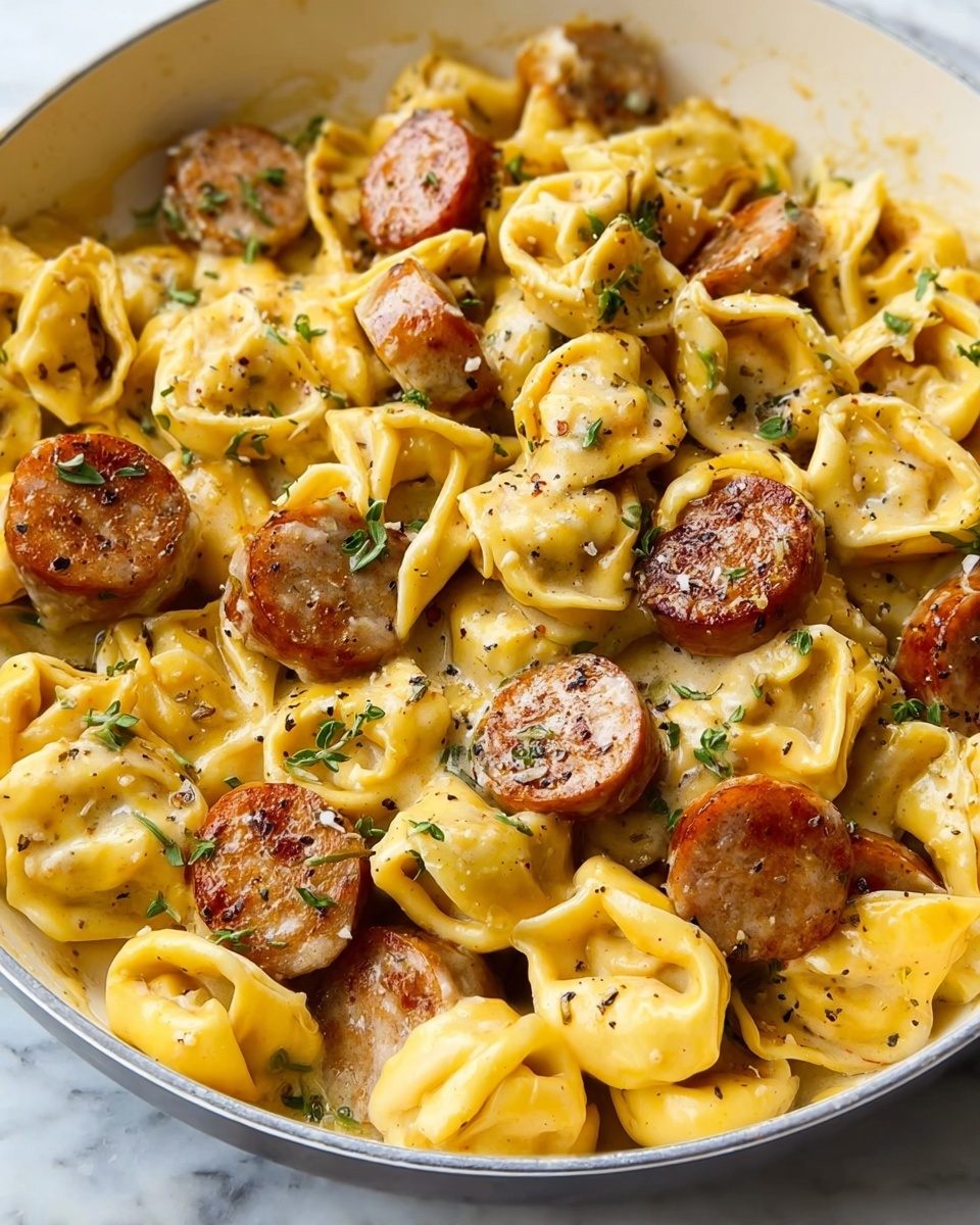 Sausage Tortellini Alfredo Recipe - Recipe Image