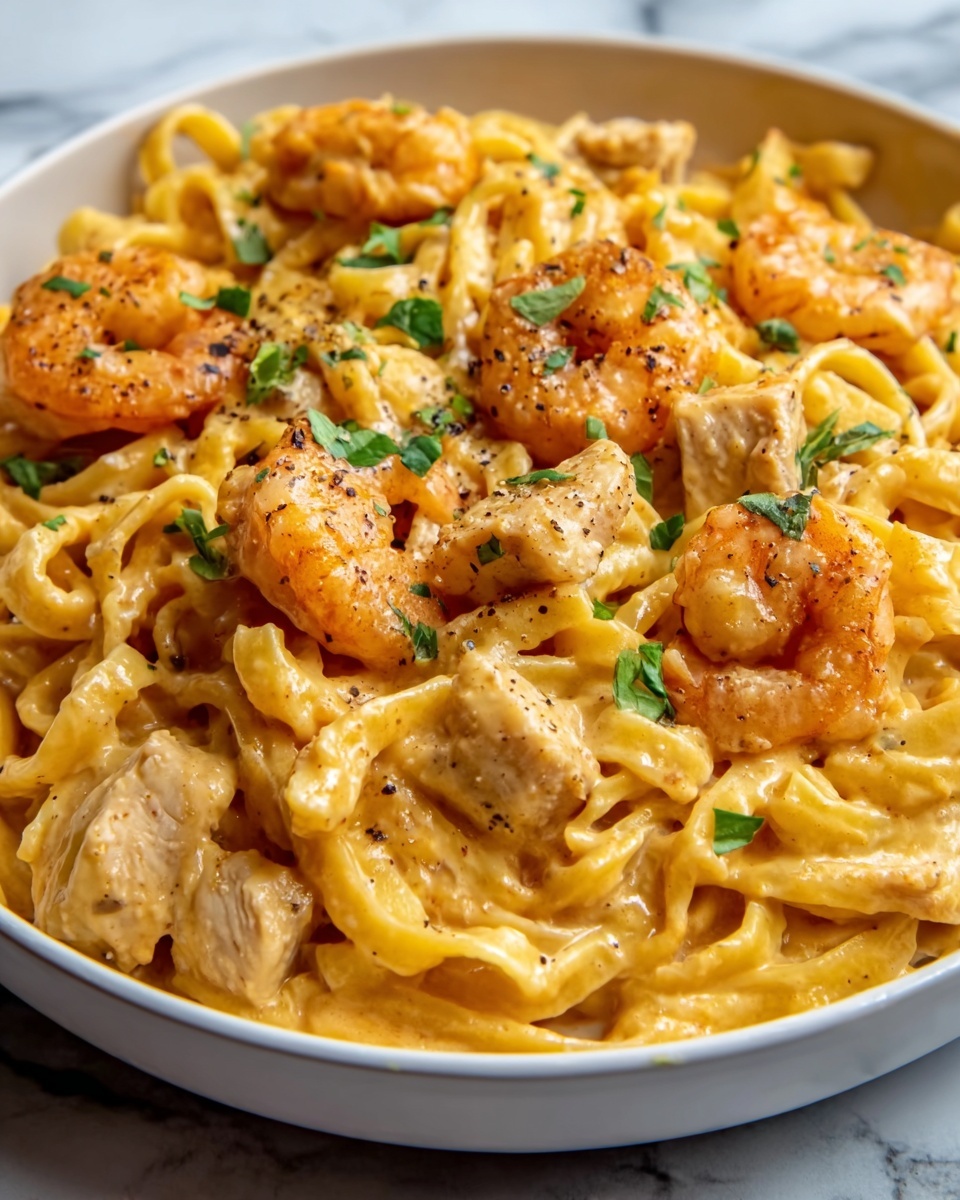 Cajun Chicken and Shrimp Pasta Recipe - Recipe Image