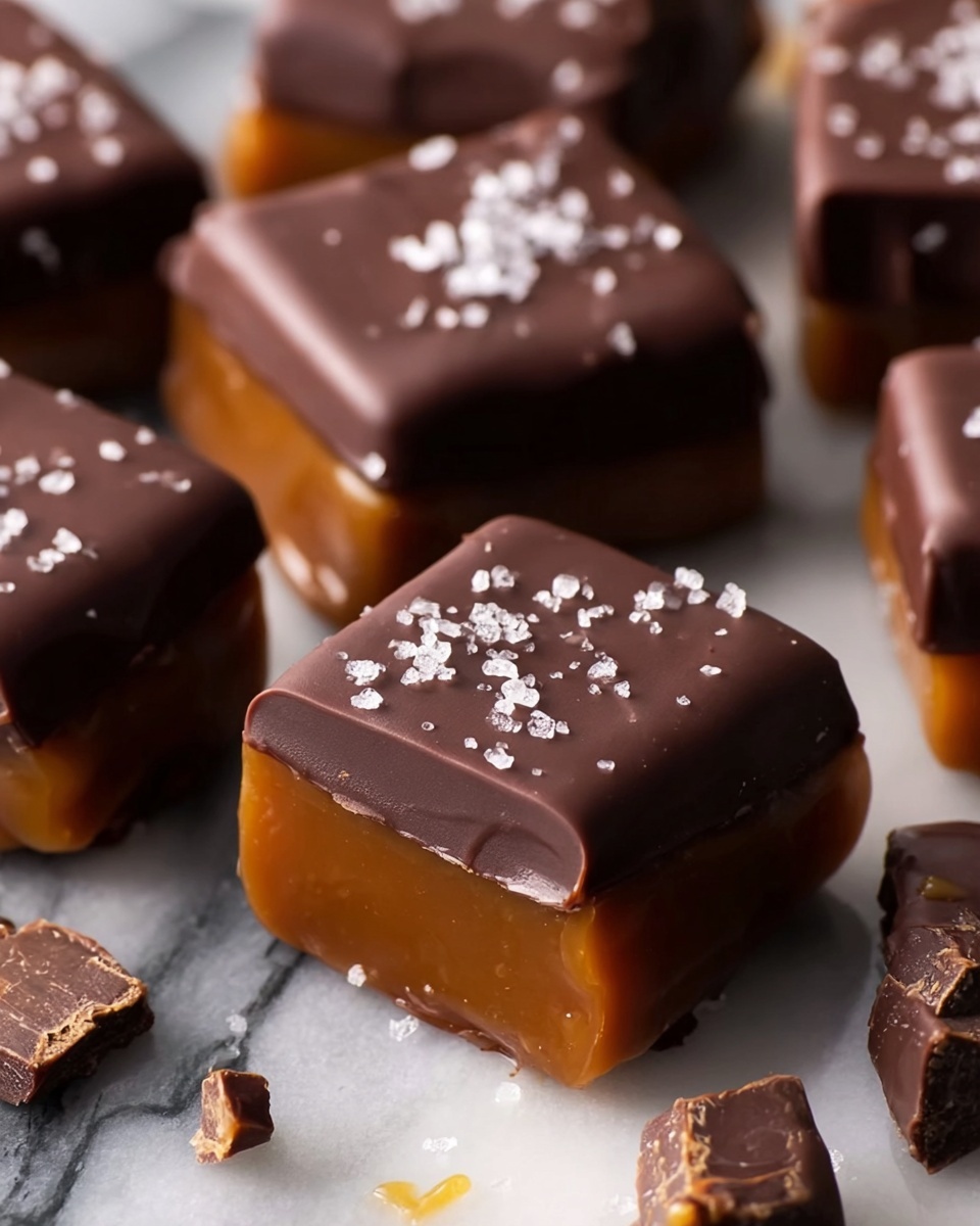 Homemade Chocolate Caramels Recipe - Recipe Image