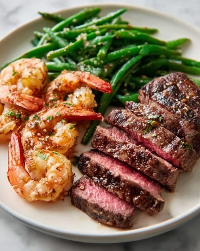 Garlic Butter Ribeye Steak and Shrimp Recipe