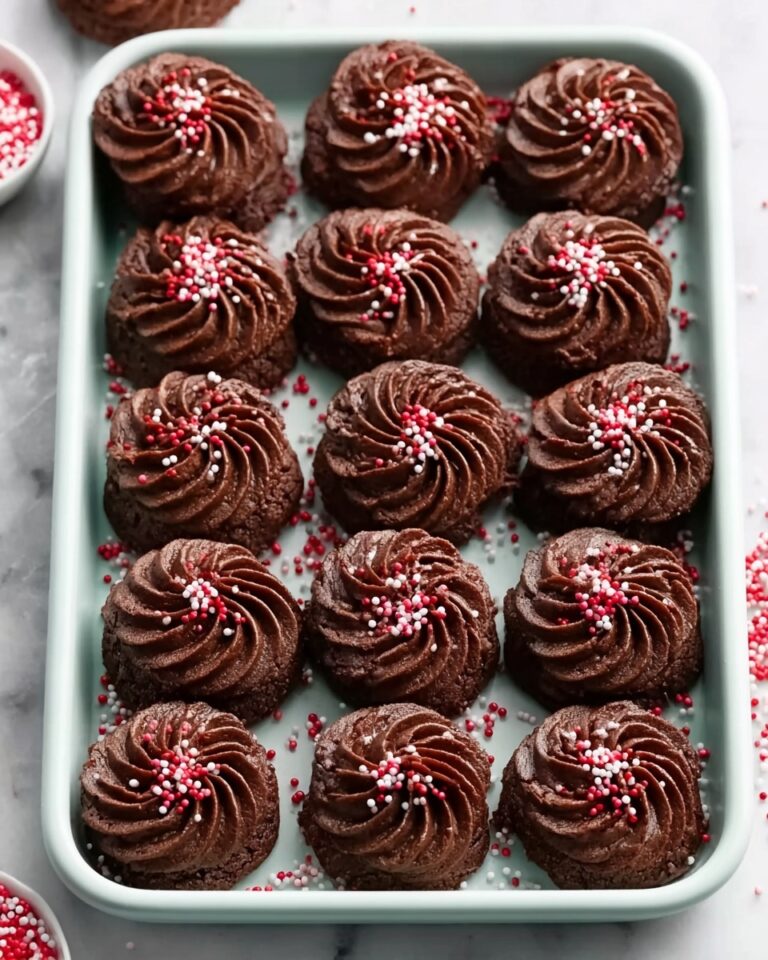 Piped Chocolate Butter Cookies Recipe