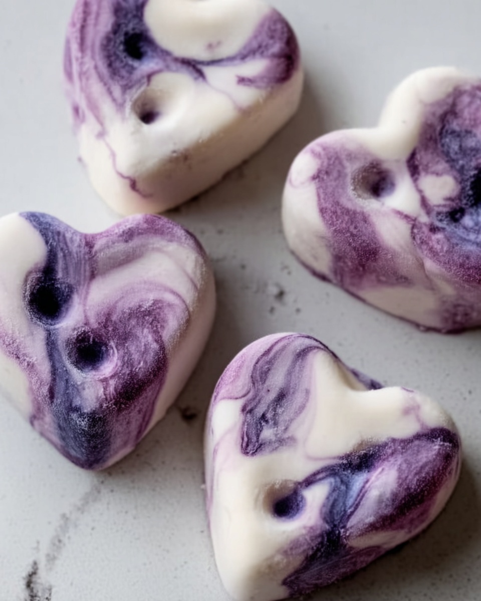 Blueberry Yogurt Swirl Dog Paw Treats Recipe - Recipe Image