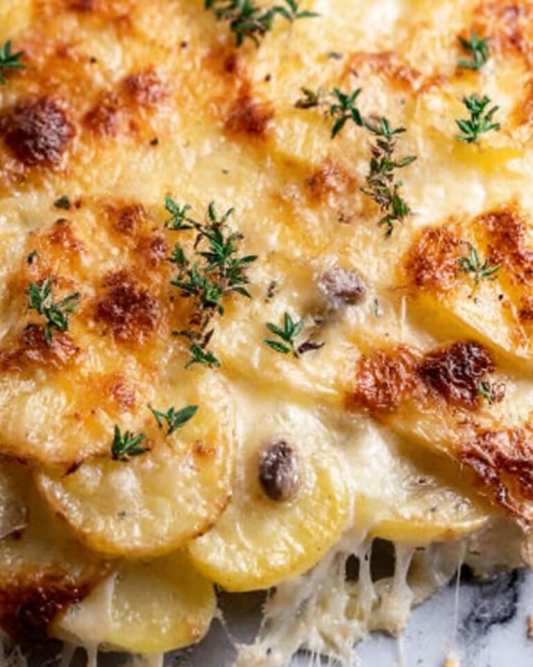 Potato and Mushroom Gratin with Gorgonzola Recipe