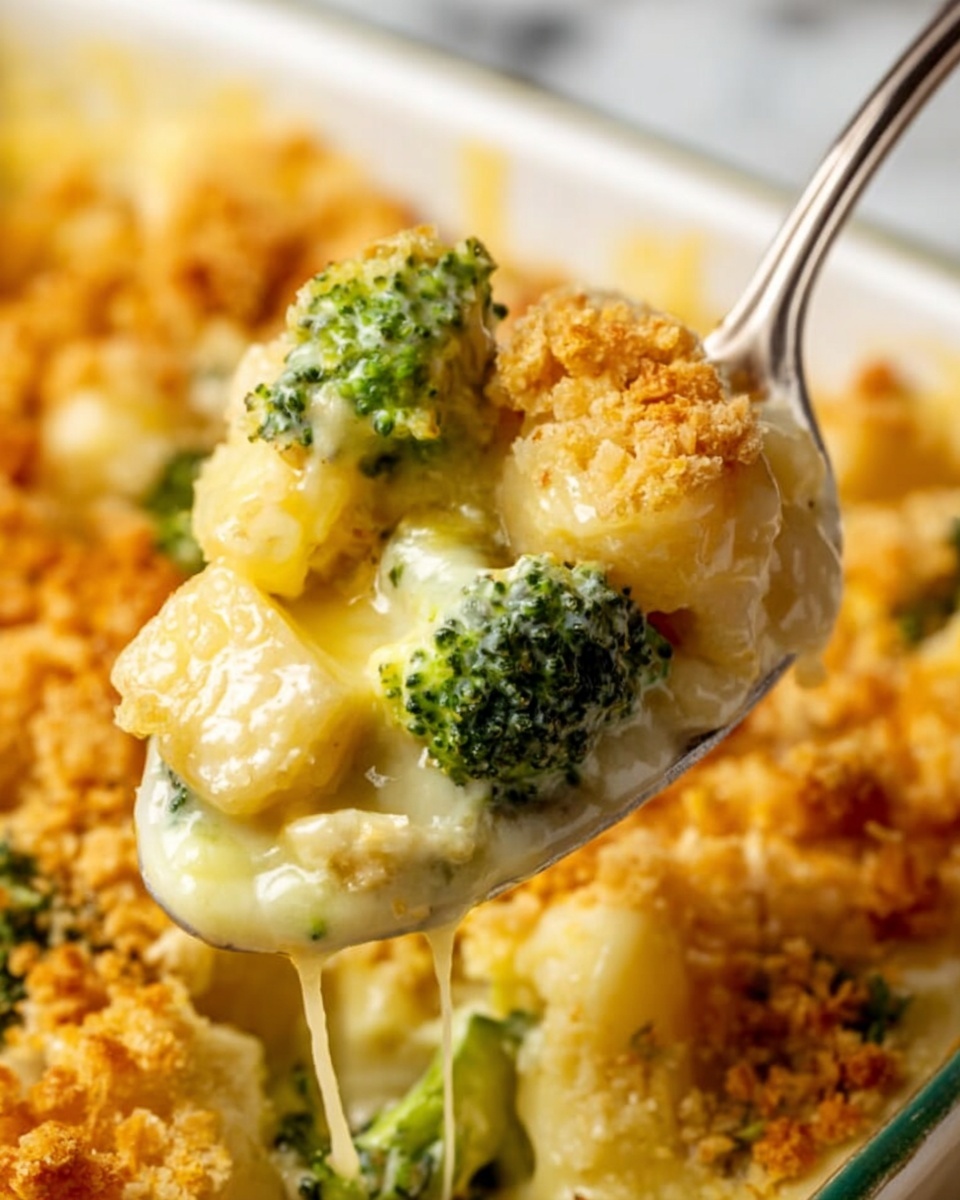 Chicken Divan Casserole with Broccoli, Cheddar, and Crispy Ritz Topping Recipe - Recipe Image