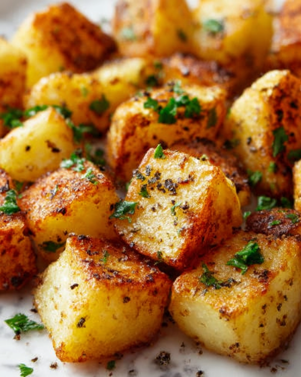 Harissa Potatoes with Whipped Tahini Sauce and Fried Pita Recipe - Recipe Image