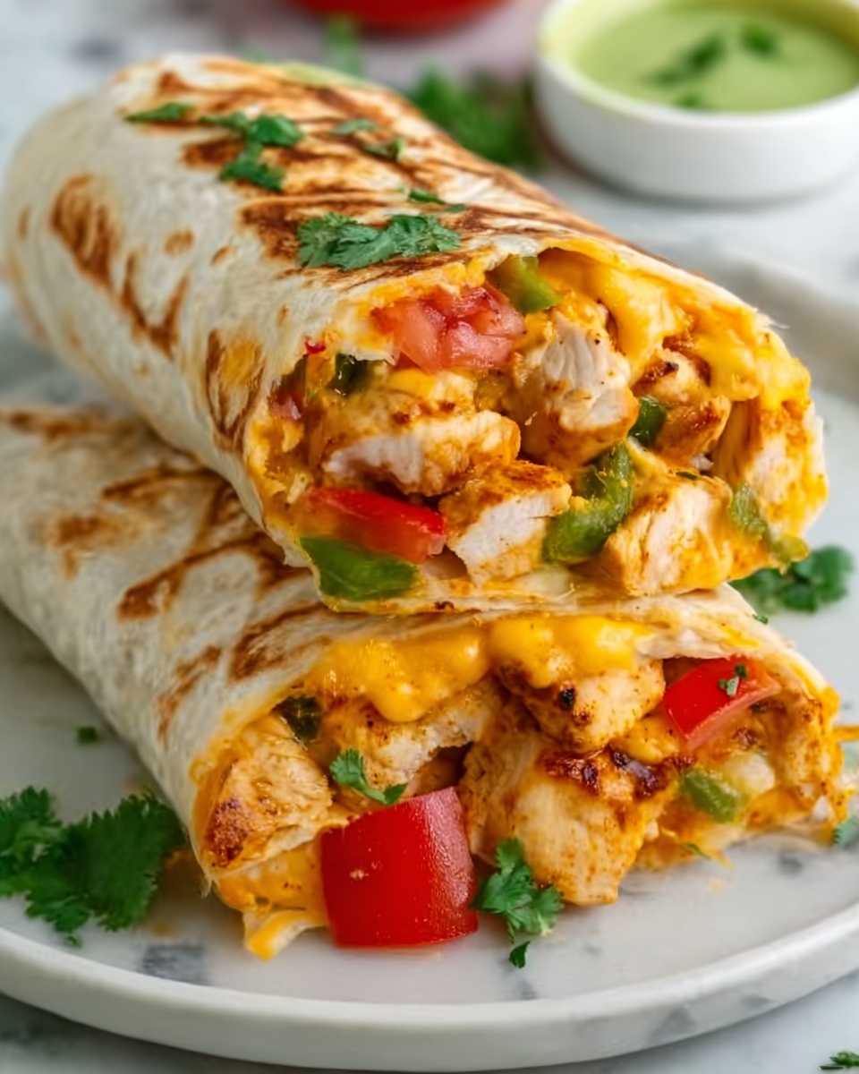 Cheesy Chicken Wraps Recipe - Recipe Image