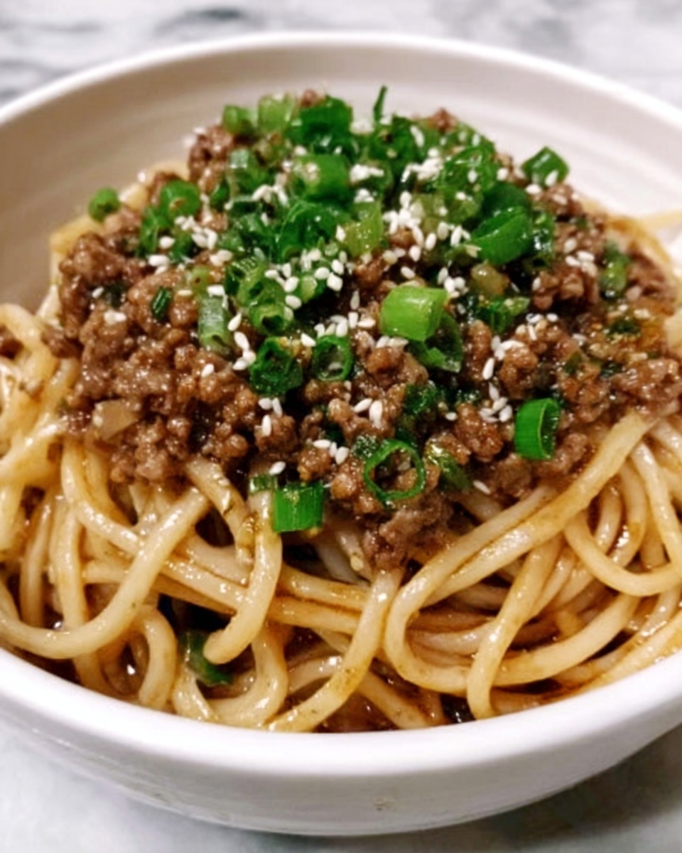 Mongolian Ground Beef Noodles Recipe - Recipe Image