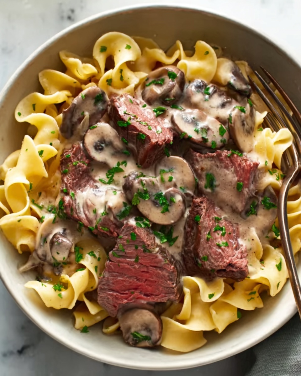 Beef Stroganoff with Egg Noodles Recipe - Recipe Image