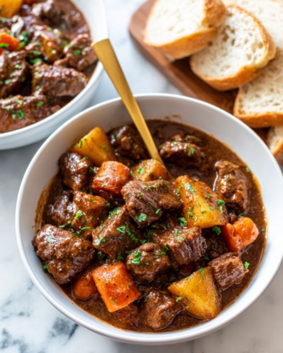 Classic Beef Stew with Carrots and Potatoes Recipe - Recipe Image