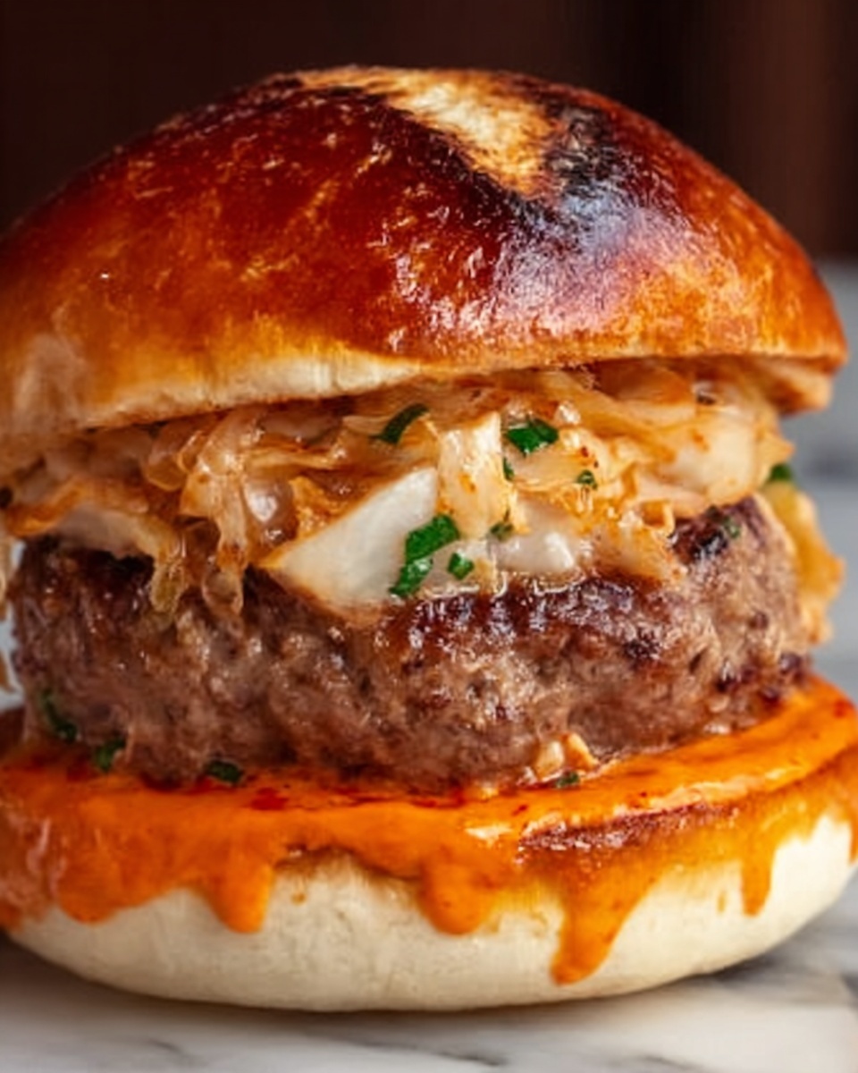 Bulgogi Kimchi Burger Recipe - Recipe Image