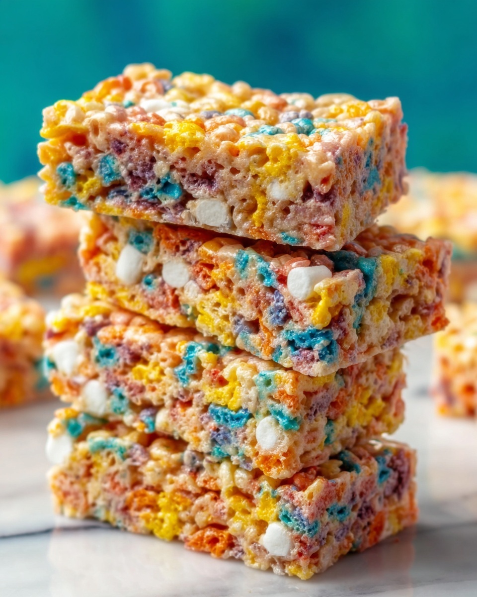 Fruity Pebbles Rice Krispie Treats Recipe - Recipe Image