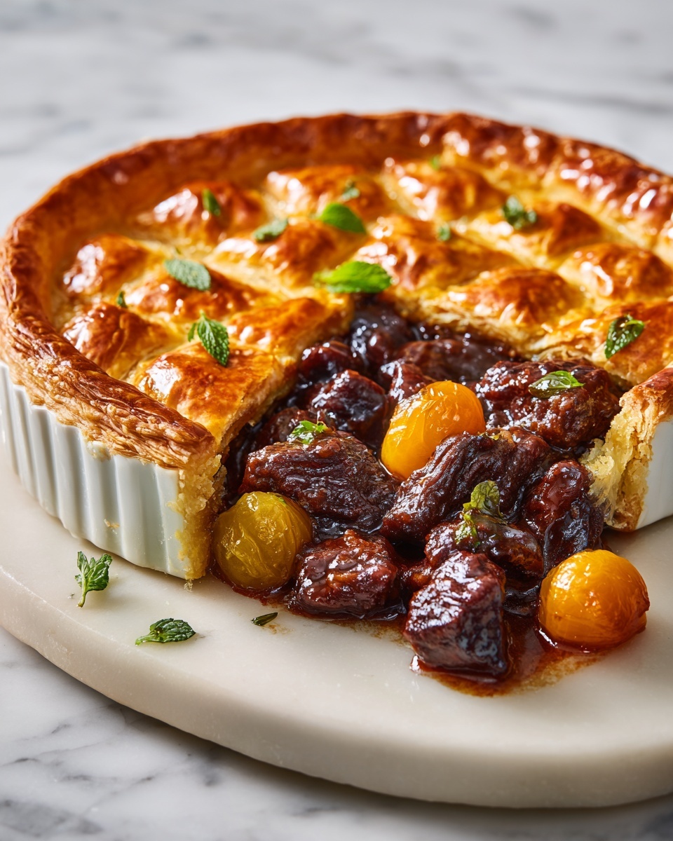 Rich and Tasty Slow-Cooked Steak Pie Recipe - Recipe Image