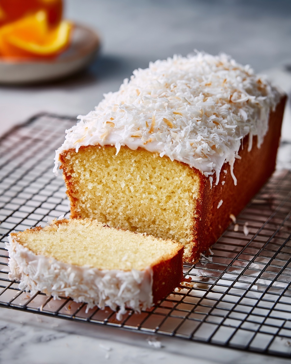 The Best & Easiest Coconut Loaf Cake Ever Recipe - Recipe Image