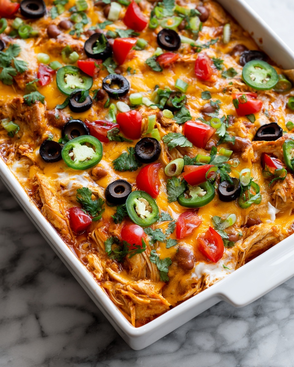 Easy Chicken Burrito Casserole Recipe - Recipe Image