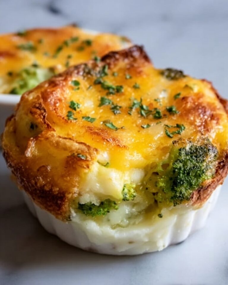 Broccoli Cheddar Smashed Potato Cups Recipe
