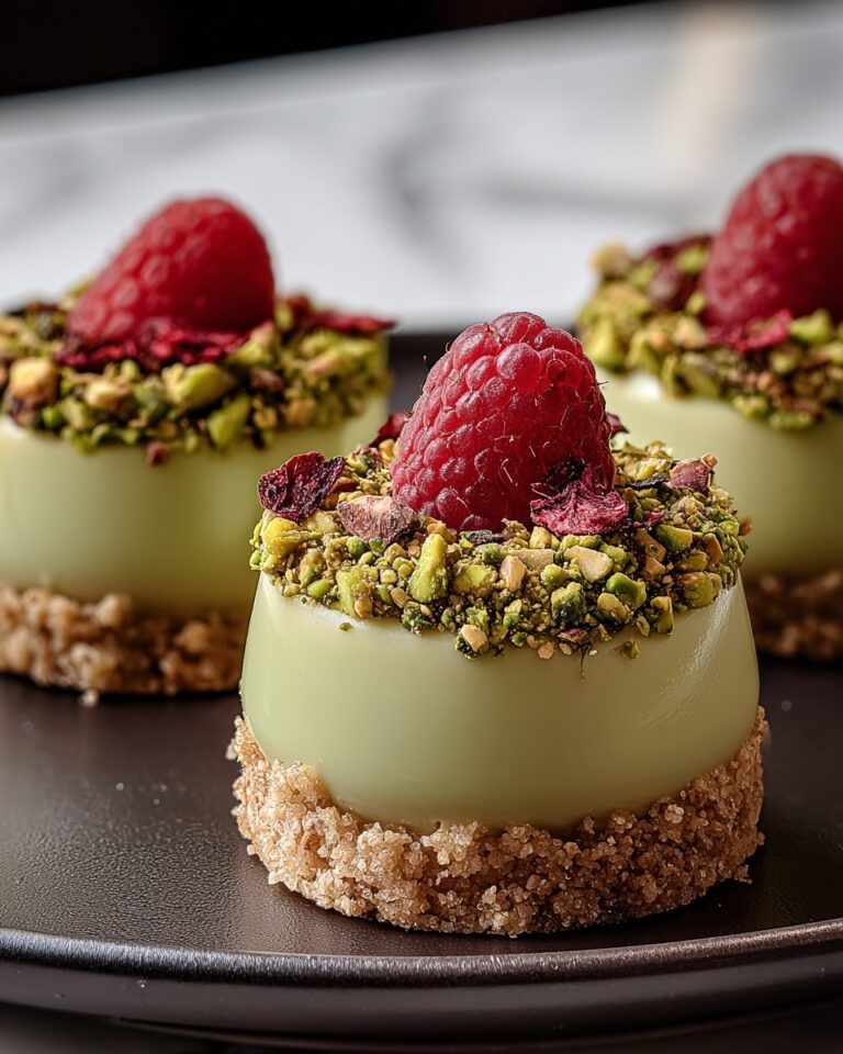 Pistachio & Raspberry Cheesecake Domes Recipe