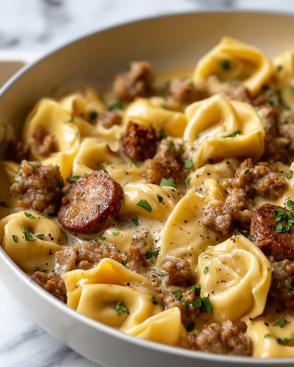 Sausage Tortellini Alfredo Recipe - Recipe Image
