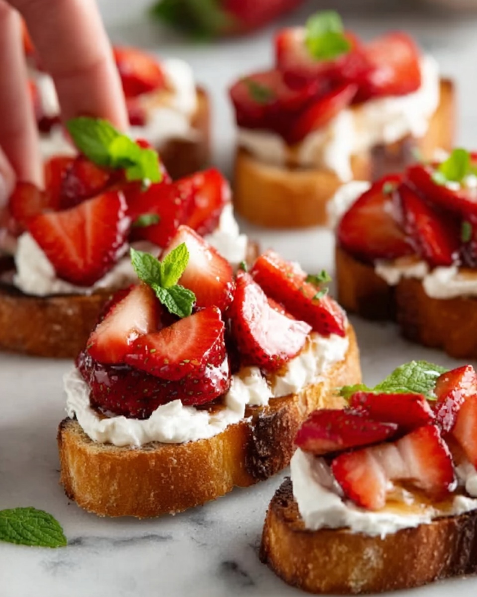 Balsamic Strawberries Crostini Recipe - Recipe Image