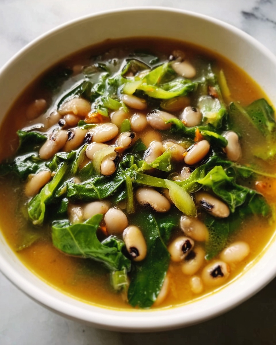 Black-Eyed Peas with Greens Recipe - Recipe Image