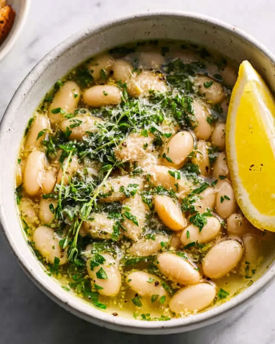 Brothy White Beans with Parmesan and Lemon Recipe - Recipe Image