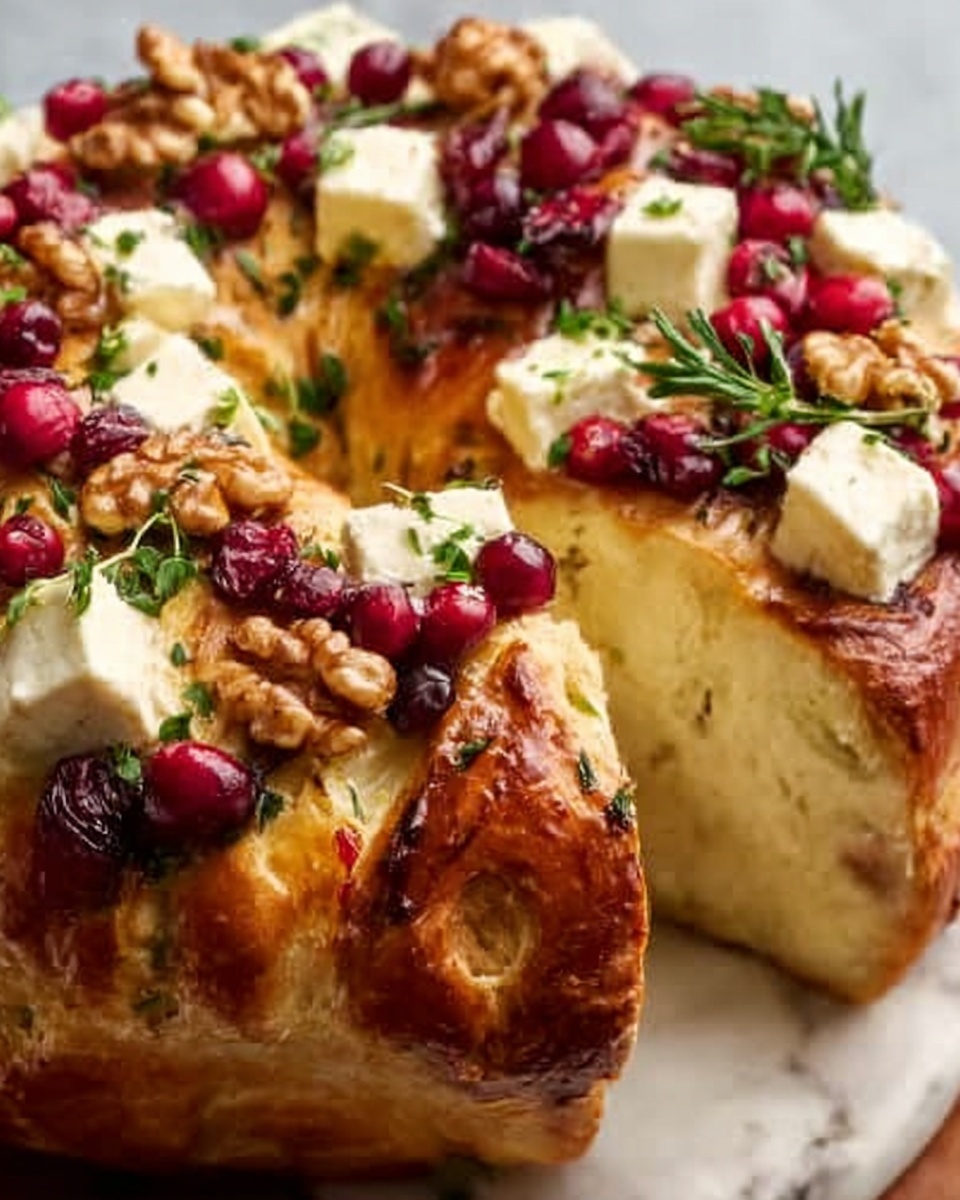 Cranberry Brie Sourdough Pull-Apart Bread Recipe - Recipe Image