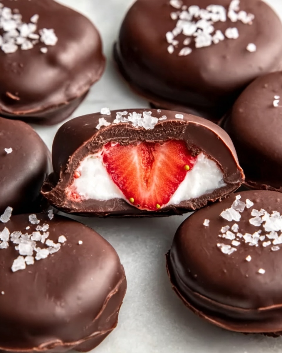 Chocolate Covered Strawberry Frozen Yogurt Bites Recipe - Recipe Image