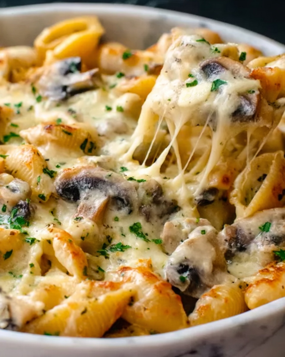 Creamy Chicken & Mushroom Pasta Recipe - Recipe Image
