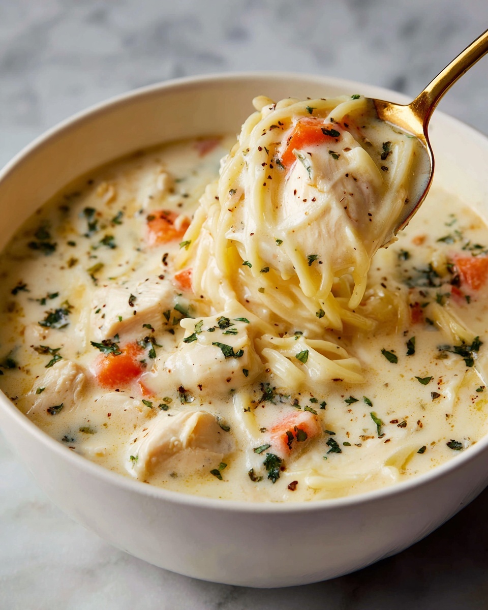 Creamy Chicken Alfredo Soup Recipe - Recipe Image