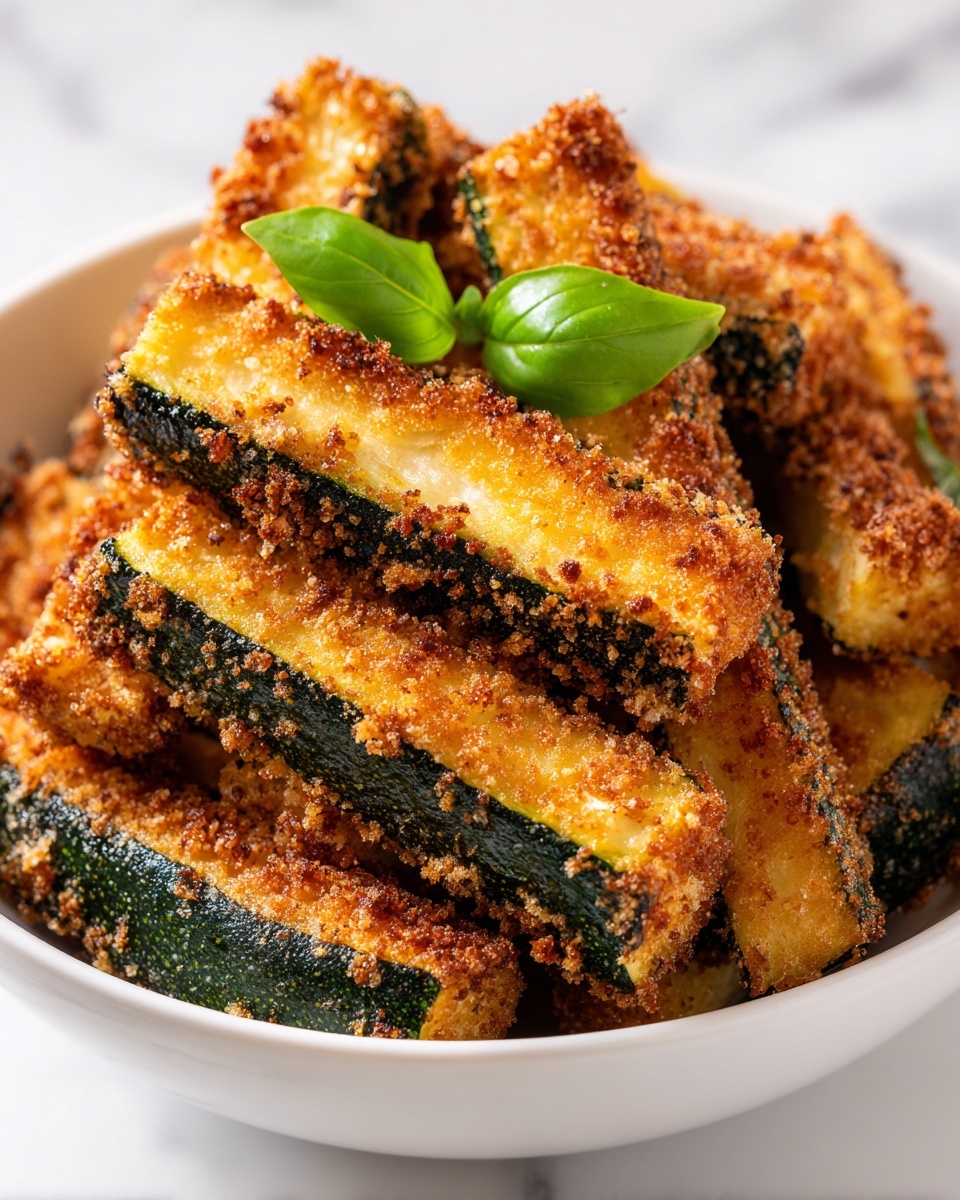 Crispy Low Calorie Air Fryer Zucchini Fries Recipe - Recipe Image