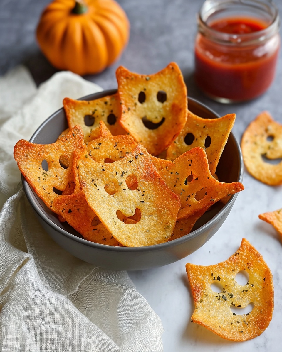 Spooky Baked Halloween Chips Recipe - Recipe Image